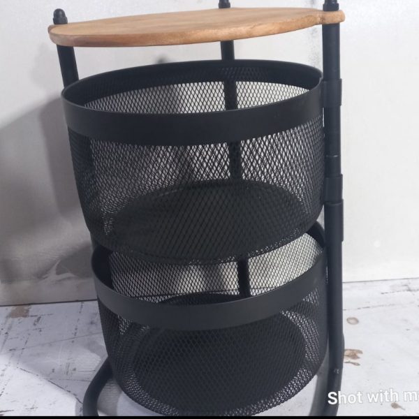 جا پیازی 2 طبقه گرد چوب دار
