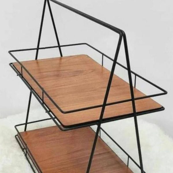 استند ۲ طبقه مستطیل مشکی